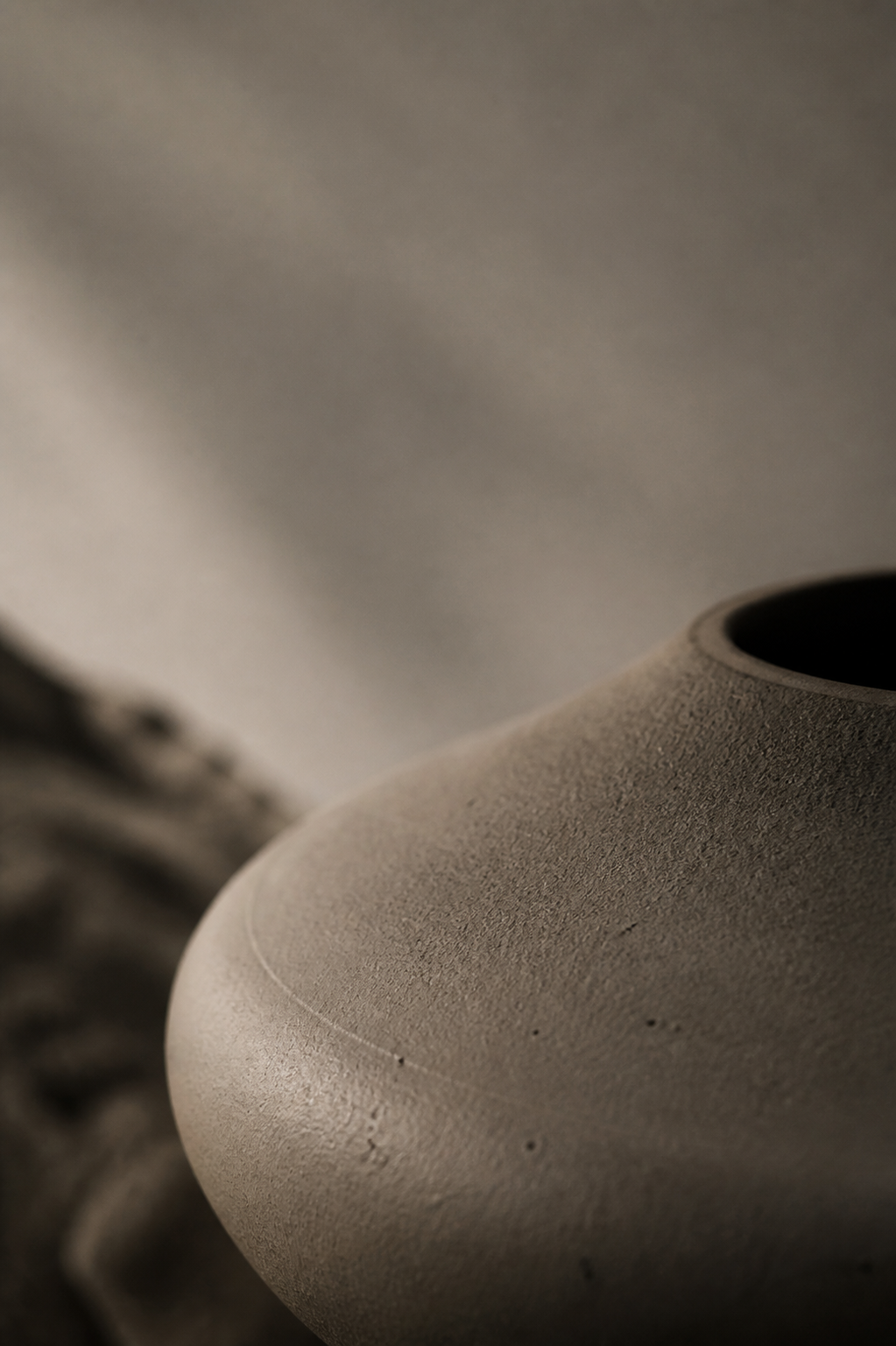Ceramic curve in warm light